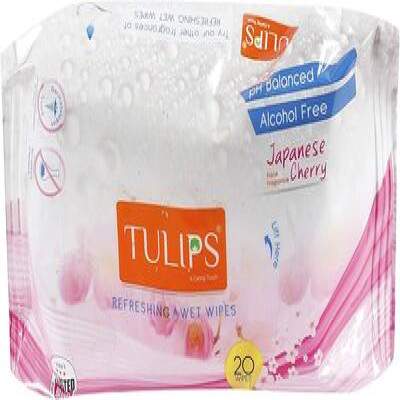 TULIPS REFRESHING WET WIPES 20N