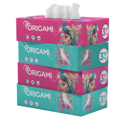 ORIGAMI ULTRA SOFT 3 PLY FACIAL TISSUES 100N