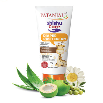PATANJALI SHISHU CARE DIAPER RASH CREAM 25G