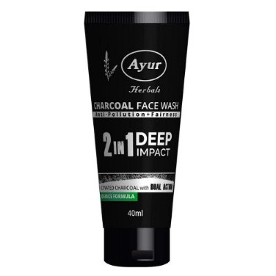 AYUR CHARCOAL FASH WASH 2IN140ML