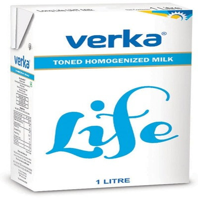 VERKA LIFE TONED MILK 1LTR