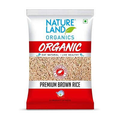 NATURE LAND ORGANIC BROWN RICE PREMIUM 1KG
