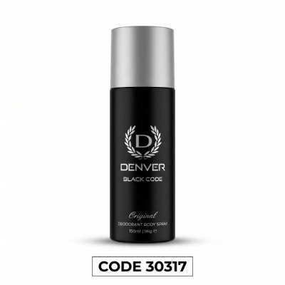 DENVER DEODORANT BODY SPRAY BLACK CODE 150ML / 96G