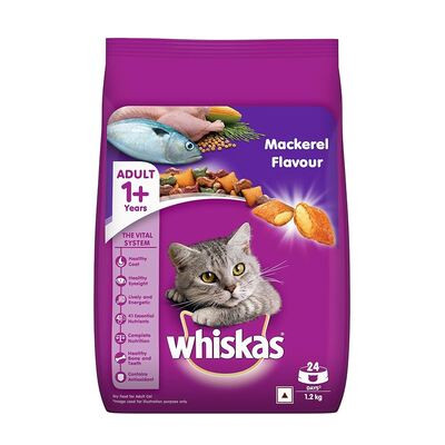 WHISKAS MACKERAL FLAVOUR 1+ADULT 1.2KG