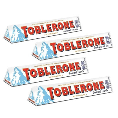 TOBLERONE WHITE CHOCOLATE HONEY& ALMOND 100G