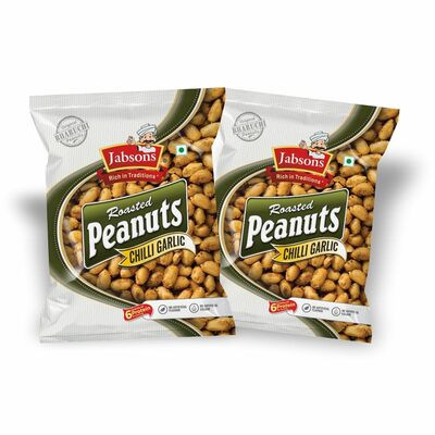 JABSONS ROASTED PEANUTS CHILLY GARLIC 140G