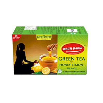 WAGH BAKRI GREEN TEA HONEY LEMON  25TEA BAGS