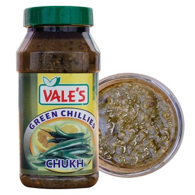 VALES GREEN CHILLIES CHUKH 450G