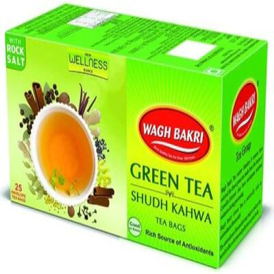 WAGH BAKRI GREEN TEA SHUDH KAHWA 25BAGS