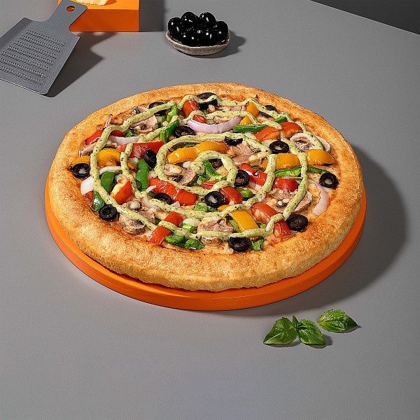 Classic Pesto Veg Pan Pizza