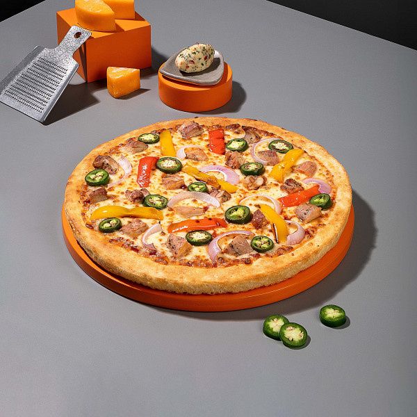 Florentine Roast Chicken PanPizza(Serve With French Garlic ButterDip)