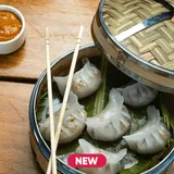 Whole Wheat Exotic Veg Momos With Sauce (16 Pcs)