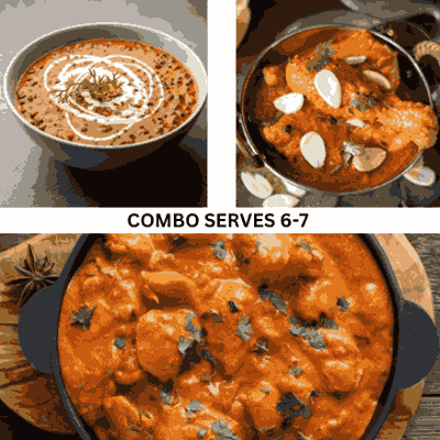 Dilli 6 Main Course Combo (1 Kg Butter Masala Chicken + 1 Kg Chicken Korma +Dal Makhani ( Bukhara Style )1kg)
