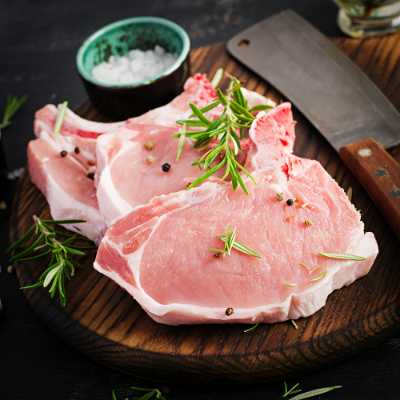 Raw Yorkshire  Pork Chops With Bone 200gm