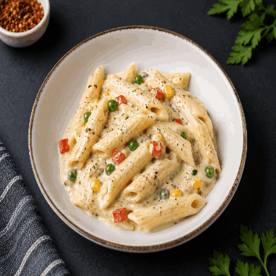 White Sauce Pasta-veg-400gm