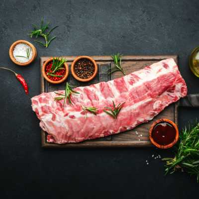 Raw Yorkshire  Pork Spareribs 1piece/500 To 600gm