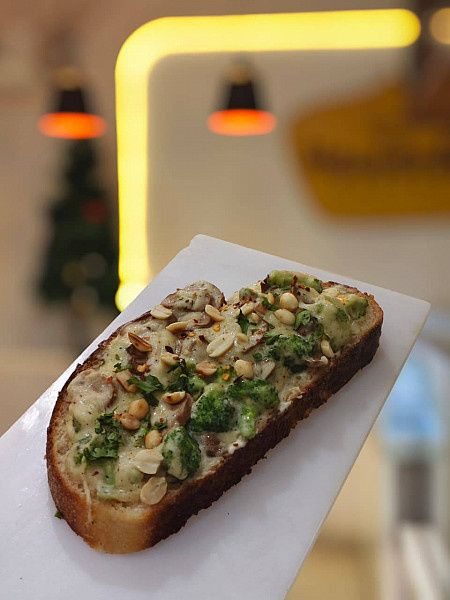 Sourdough Brocolli And Mushroom Toast
