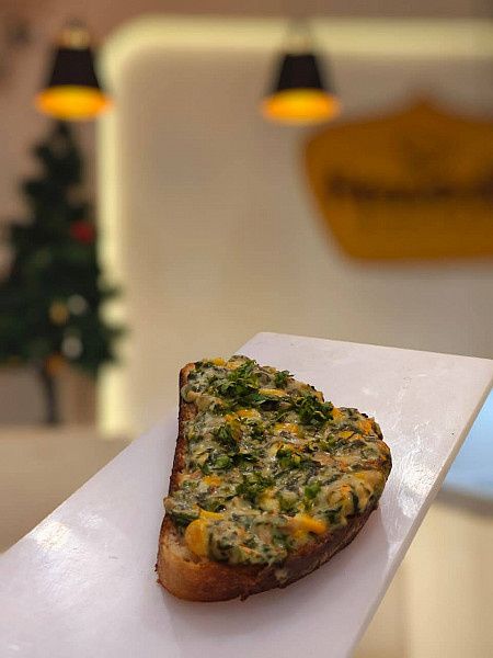 Sourdough Corn N Spinach Toast