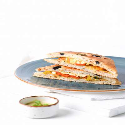 Paneer Tikka Foccacia Sandwich