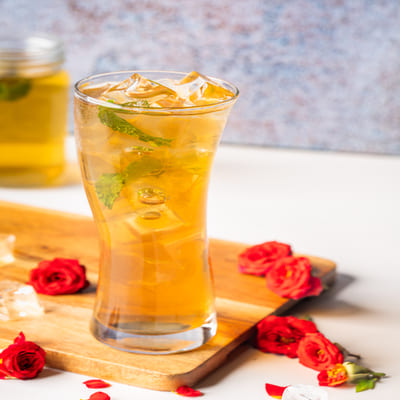 Rosy Peach Garden Green Tea Mocktail