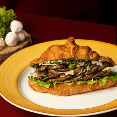 Mushroom Balsamic Croissant Sandwich