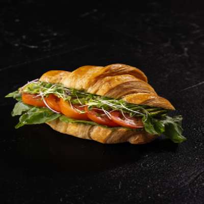 Sliced Avacado Croissant Sandwich