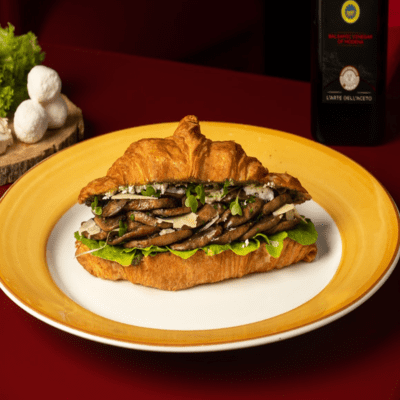 Mushroom Balsamic Croissant Sandwich