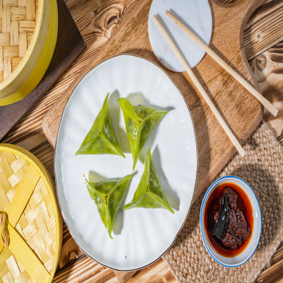 Spinach And Corn Dimsum