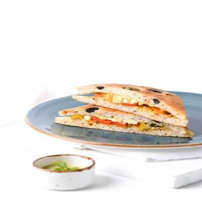 Paneer Tikka Foccacia Sandwich