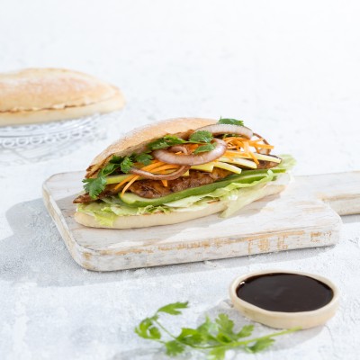 Banh Mi Veatnamese Seasame Sandwich