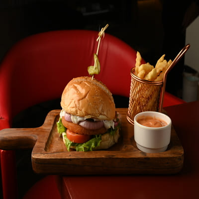 Cheesy Volcano Burger