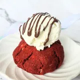 Red Velvet Cookie with Ice Cream