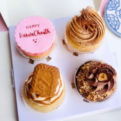 Karwachauth special gourmet cupcakes [Eggless cakes]
