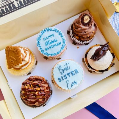 'Best Sister Ever' Rakhi Giftbox  [Eggless Cakes]