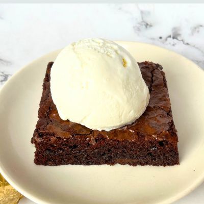 Gooey Brownie with Ice Cream