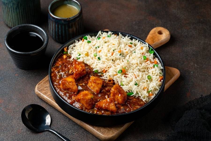 Fried Rice + Chilli Paneer Gravy