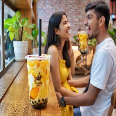 Peachy Passion Fruit Bubble Tea