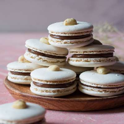 Hazelnut Praline Macarons (Box Of 2)