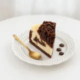 Gooey Chocolate Brownie Baked Cheesecake Slice
