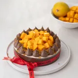 1/2 Kg Fresh Mango Biscoff Layered Cheesecake