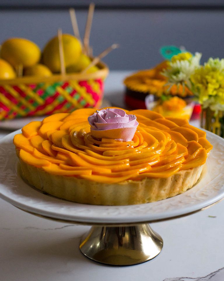 Fresh Mango Chocolate Tart 8 Inch