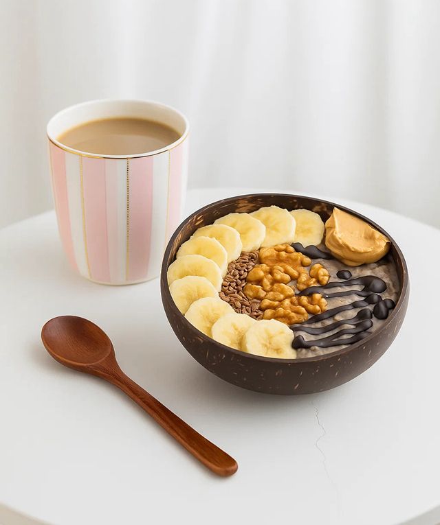Chocolate Peanut Butter And Banana Smoothie Bowl