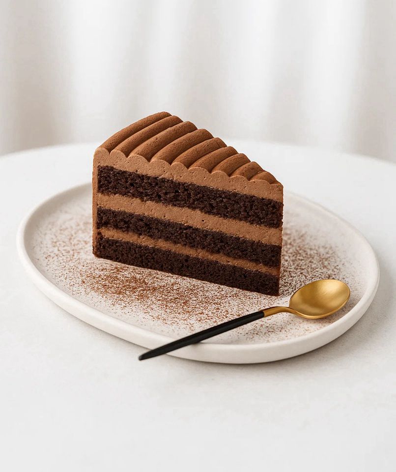 Nutella Layered Cheesecake Slice