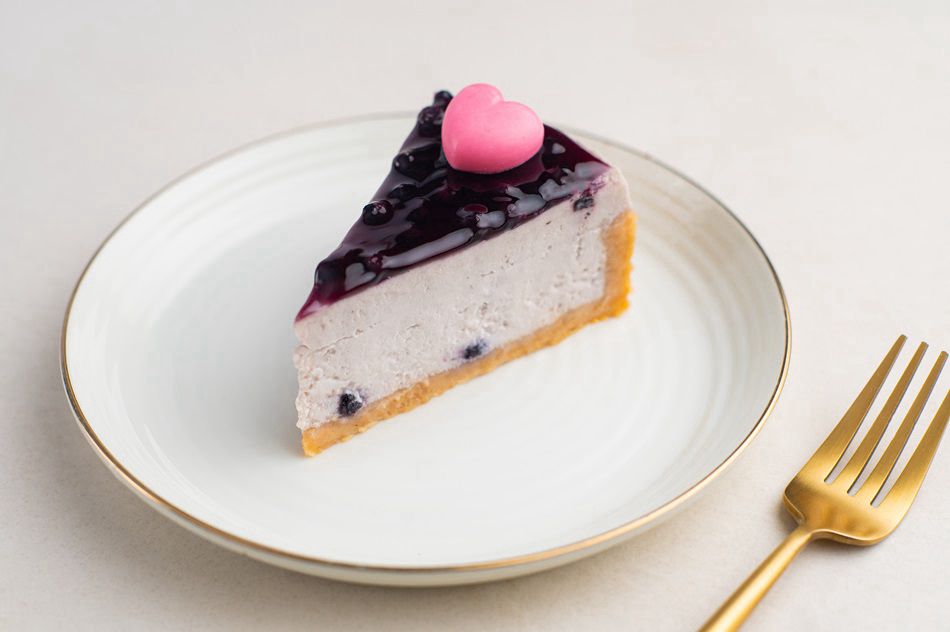 Blueberry Baked Cheesecake Pastry Slice