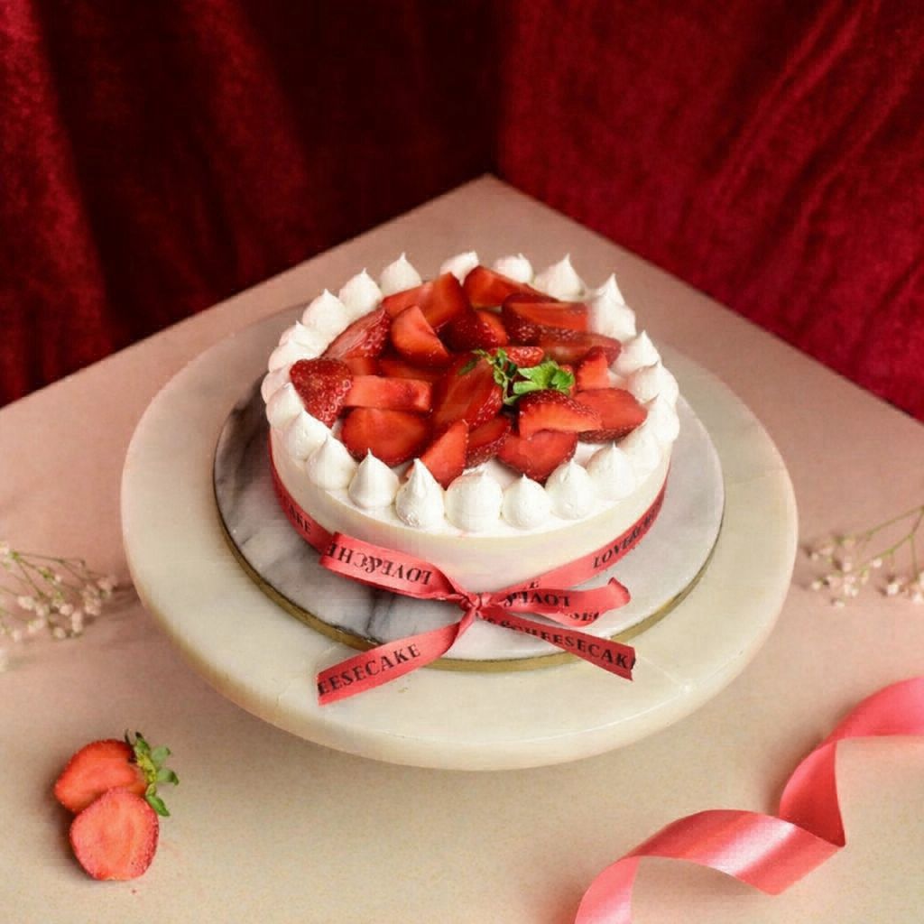 1/2 Kg Fresh Strawberry Layered Cheesecake