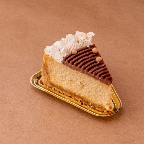 Salted Caramel Layered Cheesecake Pastry Slice