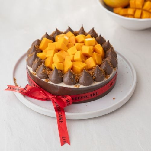 1 Kg Fresh Mango Biscoff Layered Cheesecake