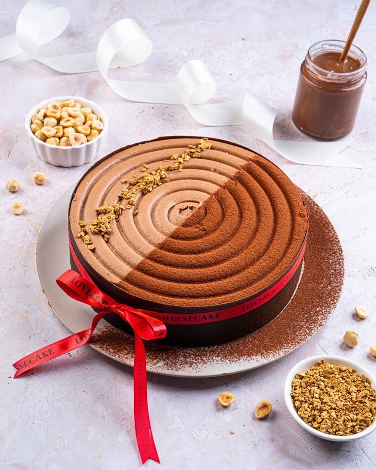 1/2 Kg Nutella Layered Cheesecake