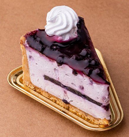 Blueberry Cold Cheesecake Slice