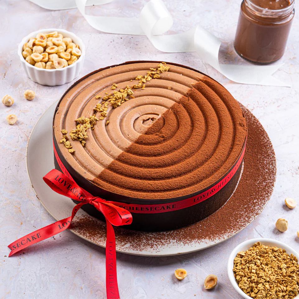 1/2 Kg Nutella Layered Cheesecake